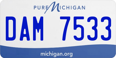 MI license plate DAM7533