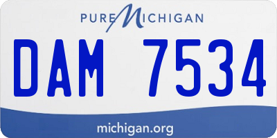 MI license plate DAM7534