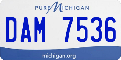 MI license plate DAM7536