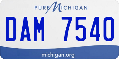 MI license plate DAM7540