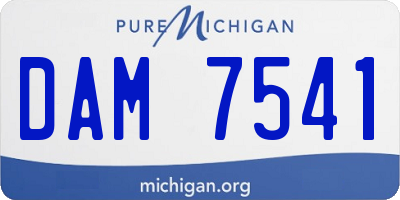 MI license plate DAM7541