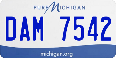 MI license plate DAM7542