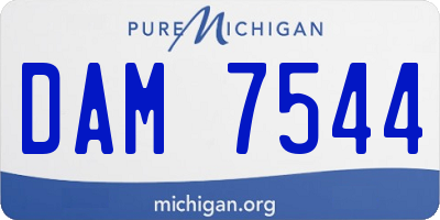 MI license plate DAM7544