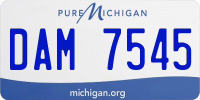 MI license plate DAM7545