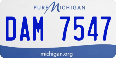 MI license plate DAM7547