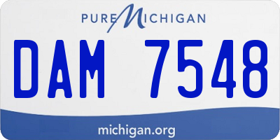 MI license plate DAM7548
