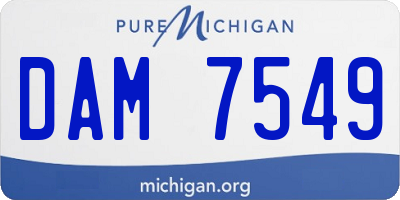 MI license plate DAM7549