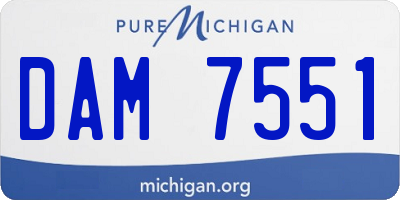 MI license plate DAM7551