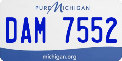 MI license plate DAM7552