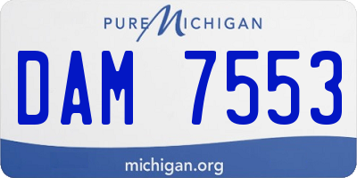 MI license plate DAM7553