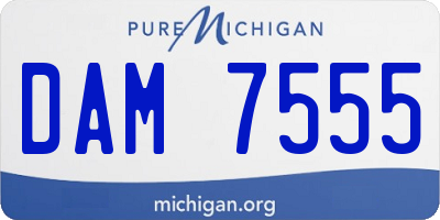 MI license plate DAM7555