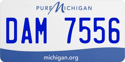 MI license plate DAM7556