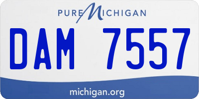 MI license plate DAM7557