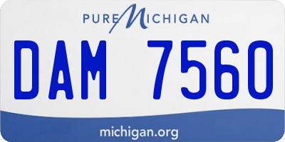 MI license plate DAM7560