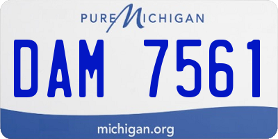 MI license plate DAM7561