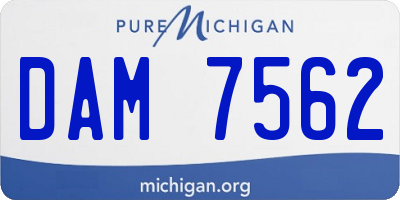 MI license plate DAM7562