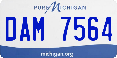 MI license plate DAM7564