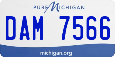 MI license plate DAM7566