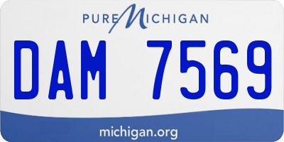 MI license plate DAM7569