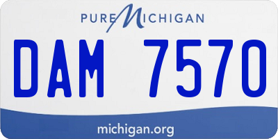 MI license plate DAM7570