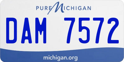 MI license plate DAM7572