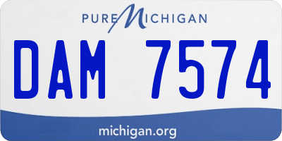 MI license plate DAM7574