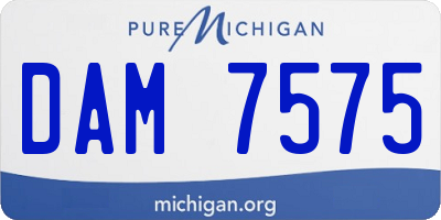 MI license plate DAM7575