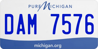 MI license plate DAM7576