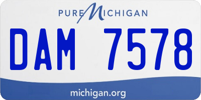MI license plate DAM7578
