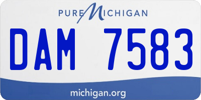 MI license plate DAM7583