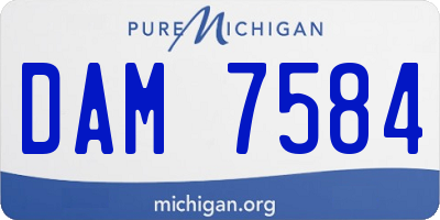 MI license plate DAM7584