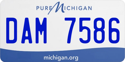 MI license plate DAM7586