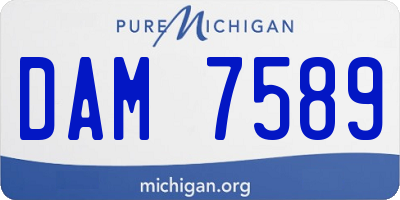 MI license plate DAM7589