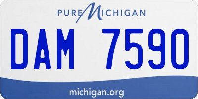 MI license plate DAM7590