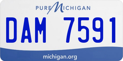 MI license plate DAM7591