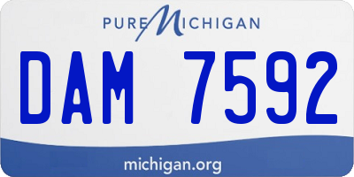 MI license plate DAM7592