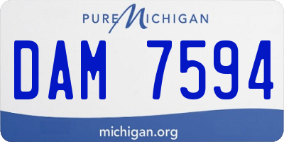 MI license plate DAM7594