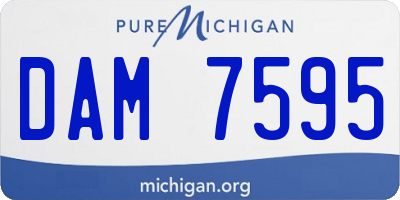 MI license plate DAM7595