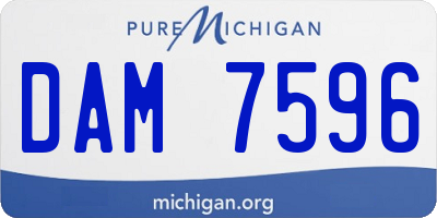 MI license plate DAM7596