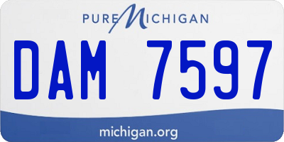 MI license plate DAM7597