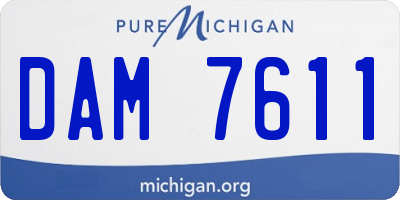 MI license plate DAM7611