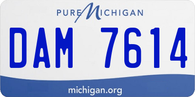 MI license plate DAM7614