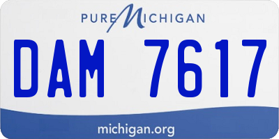 MI license plate DAM7617