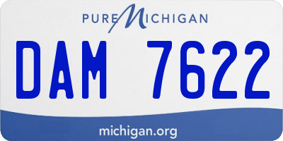 MI license plate DAM7622