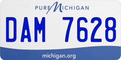MI license plate DAM7628