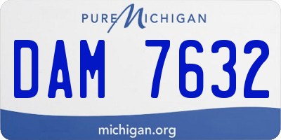 MI license plate DAM7632