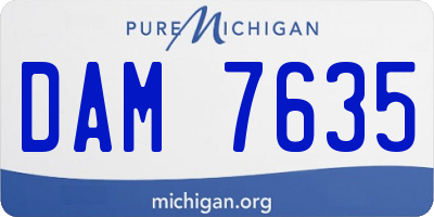 MI license plate DAM7635