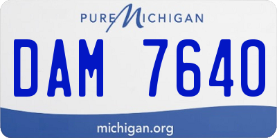 MI license plate DAM7640
