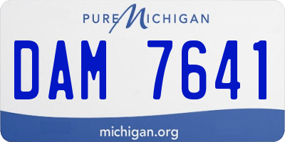 MI license plate DAM7641