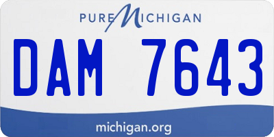 MI license plate DAM7643